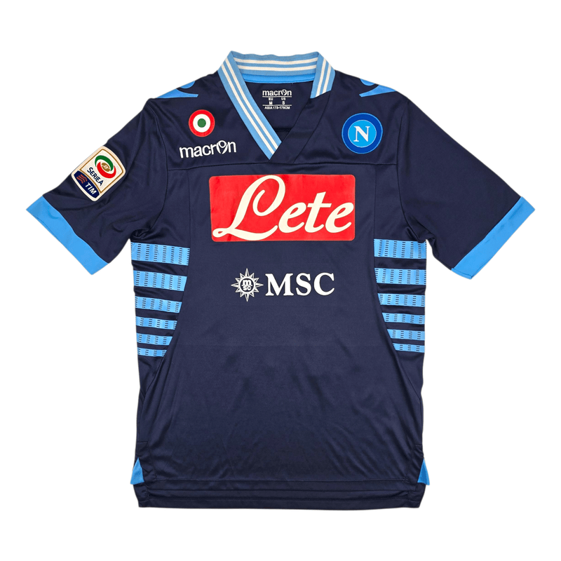 2012/13 Napoli Away Football Shirt (M) Macron 17 Hamsik - Football Finery - FF302379
