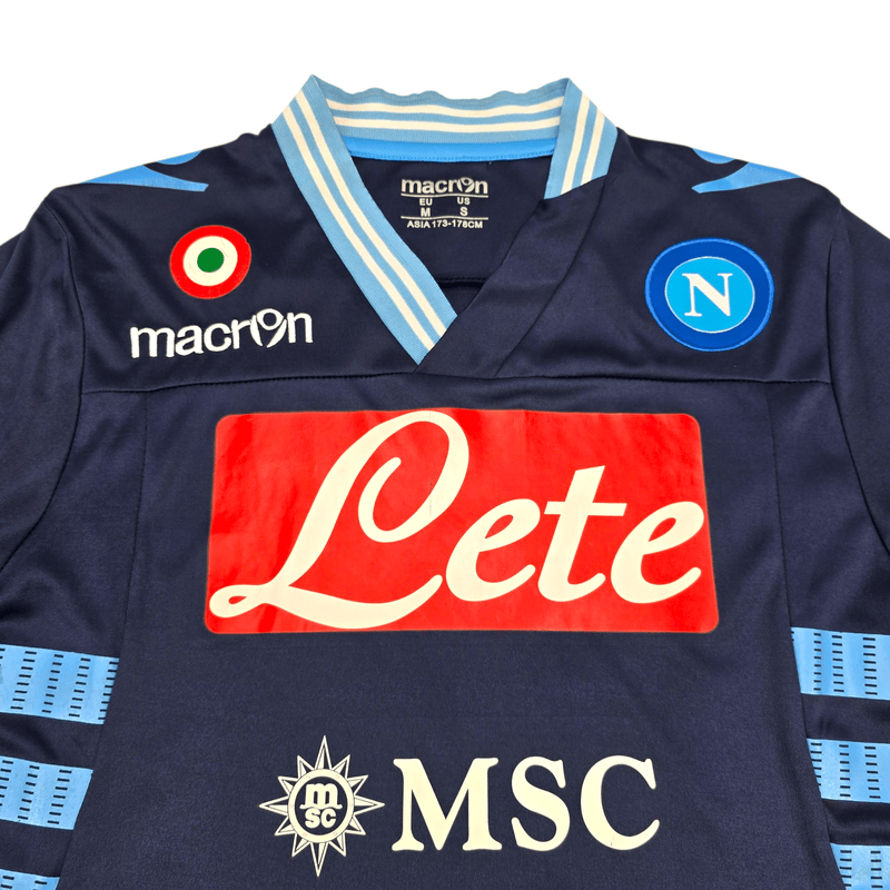 2012/13 Napoli Away Football Shirt (M) Macron 17 Hamsik - Football Finery - FF302379