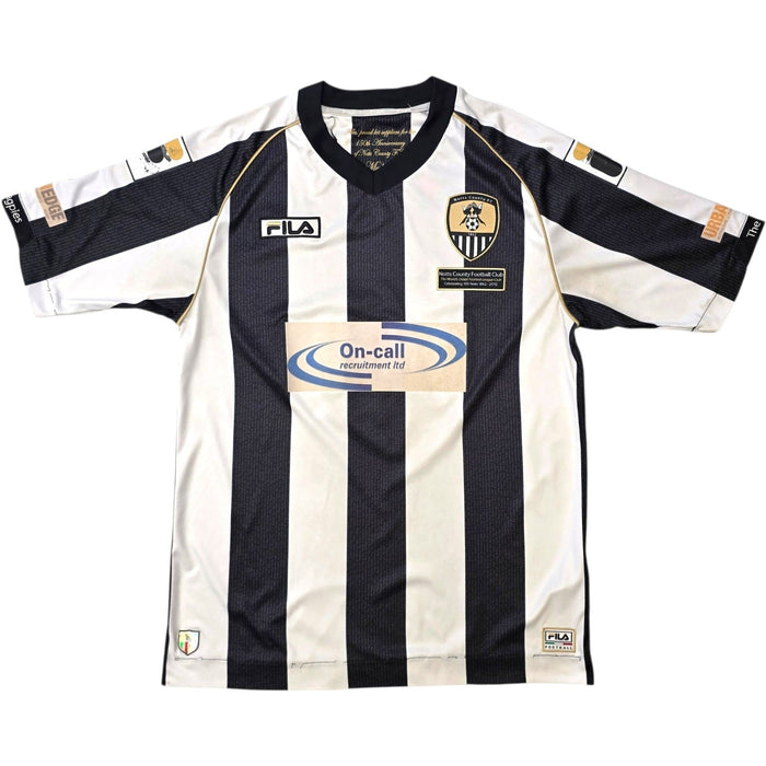 2012/13 Notts County Home Football Shirt (M) Fila #8 (150 Yr Aniversary) - Football Finery - FF307163