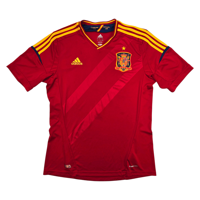 2012/13 Spain Home Football Shirt (L) Adidas - Football Finery - FF304403