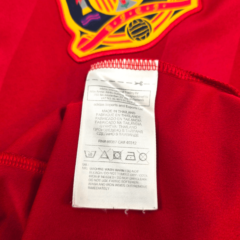 2012/13 Spain Home Football Shirt (M) Adidas 6 Iniesta - Football Finery - FF301026