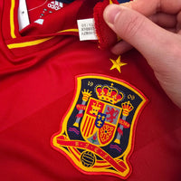 2012/13 Spain Home Football Shirt (XL) Adidas 7 David Villa - Football Finery - FF304477