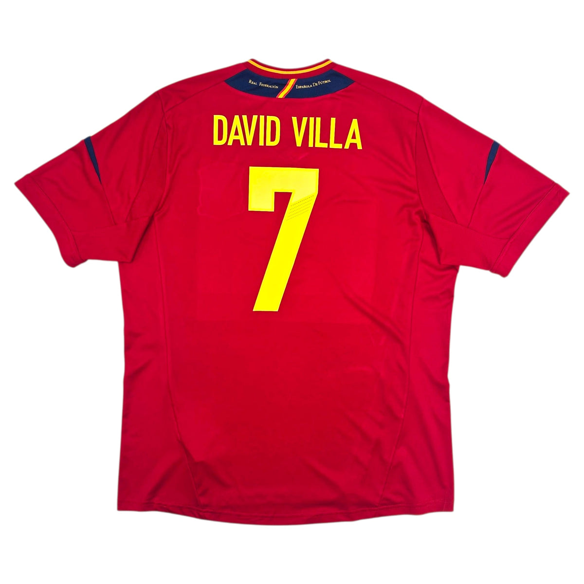 2012/13 Spain Home Football Shirt (XL) Adidas 7 David Villa - Football Finery - FF304477