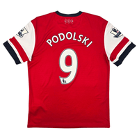 2012/14 Arsenal Home Football Shirt (M) Nike 9 Podolski - Football Finery - FF302760
