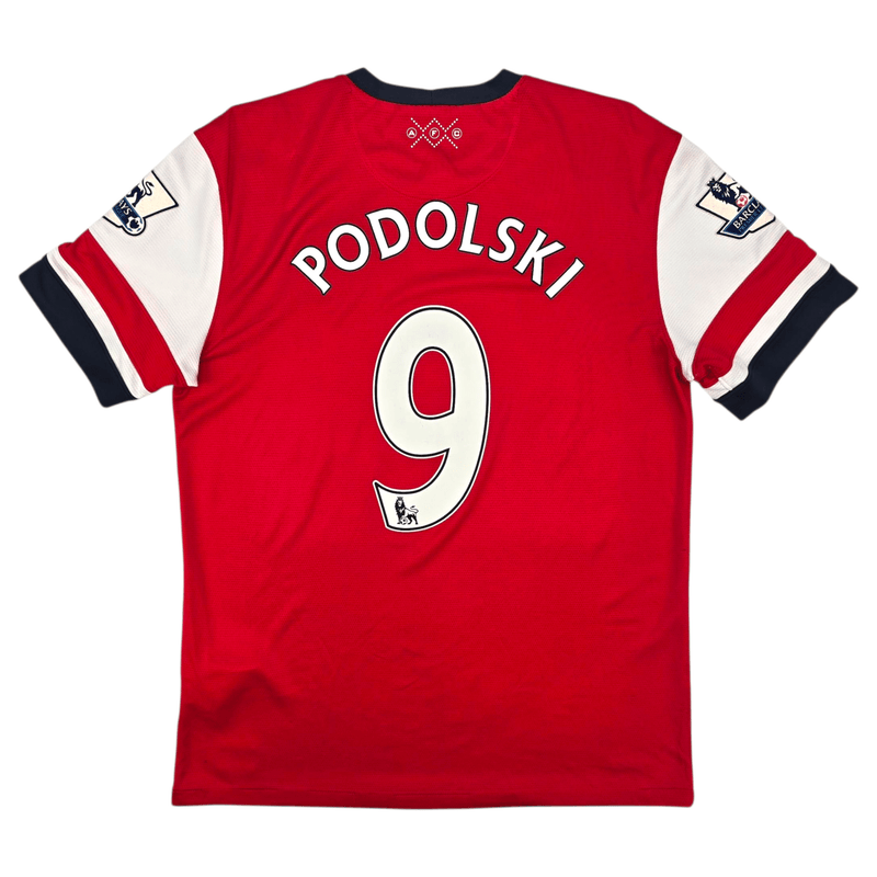 2012/14 Arsenal Home Football Shirt (M) Nike 9 Podolski - Football Finery - FF302760