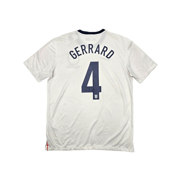 2013 England Home Football Shirt (L) Umbro #4 Gerrard (125 Yr Anniversary) - Football Finery - FF203767