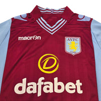 2013/14 Aston Villa Home Football Shirt (L) Macron 20 Benteke - Football Finery - FF305098
