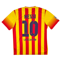 2013/14 Barcelona Away Football Shirt (L) Nike 10 Messi - Football Finery - FF302472