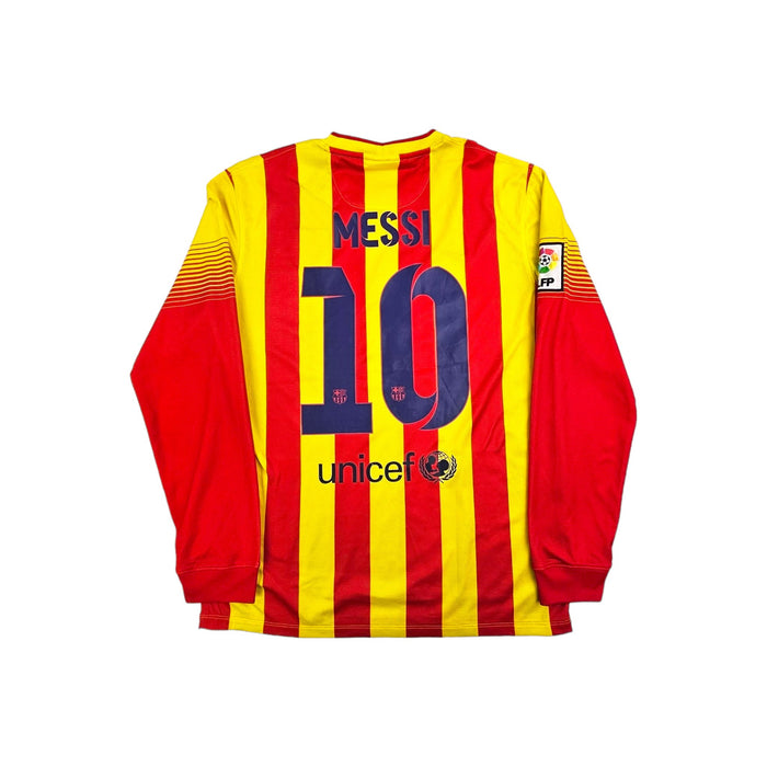 2013/14 Barcelona Away Football Shirt (M) Nike #10 Messi - Football Finery - FF203697