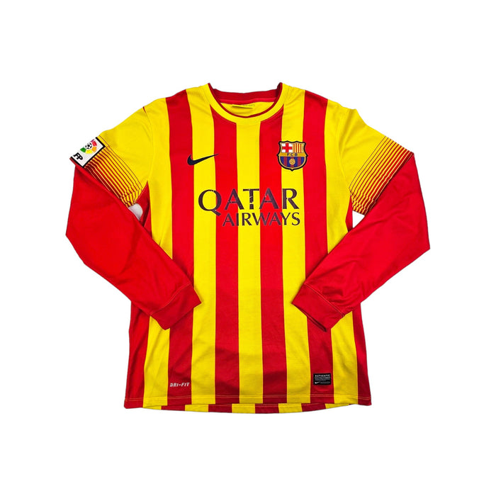 2013/14 Barcelona Away Football Shirt (M) Nike #10 Messi - Football Finery - FF203697