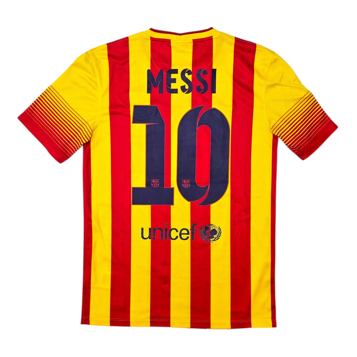 2013/14 Barcelona Away Football Shirt (S) Nike 10 Messi - Football Finery - FF305721
