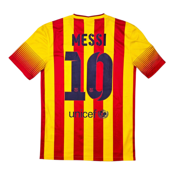 2013/14 Barcelona Away Football Shirt (S) Nike 10 Messi - Football Finery - FF305721