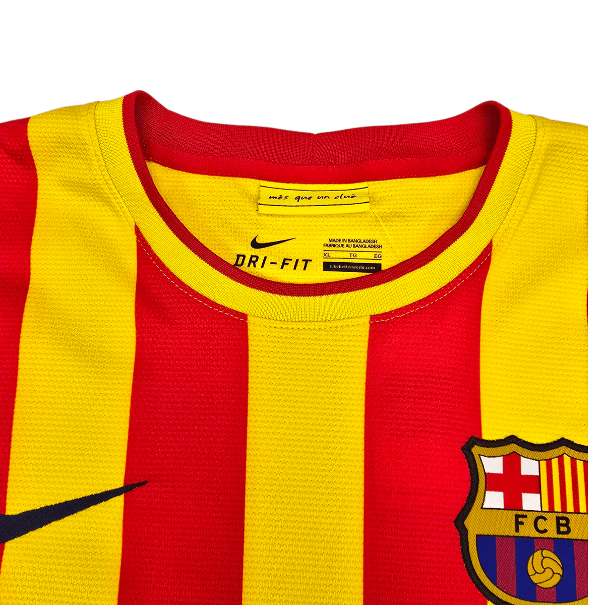 2013/14 Barcelona Away Football Shirt (XL) Nike 10 Messi - Football Finery - FF302754