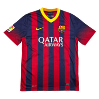 2013/14 Barcelona Home Football Shirt (M) Nike 10 Messi - Football Finery - FF302364
