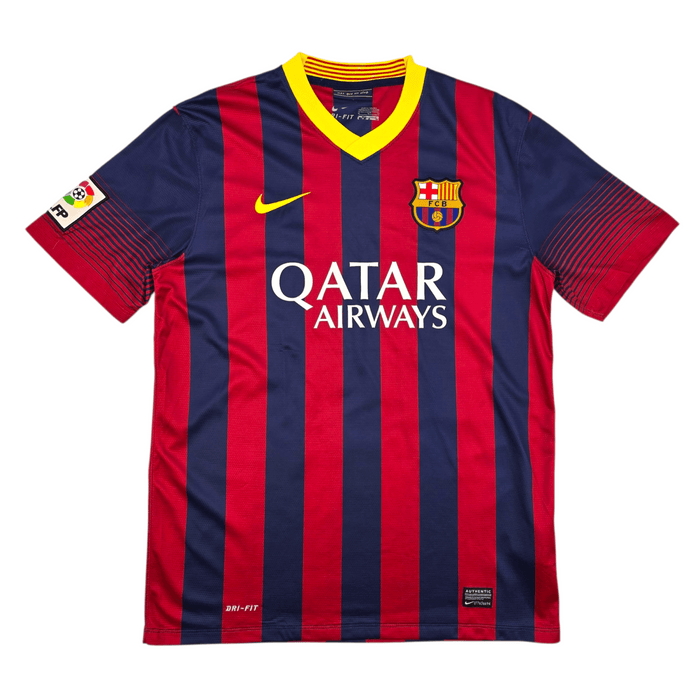 2013/14 Barcelona Home Football Shirt (M) Nike 10 Messi - Football Finery - FF302364
