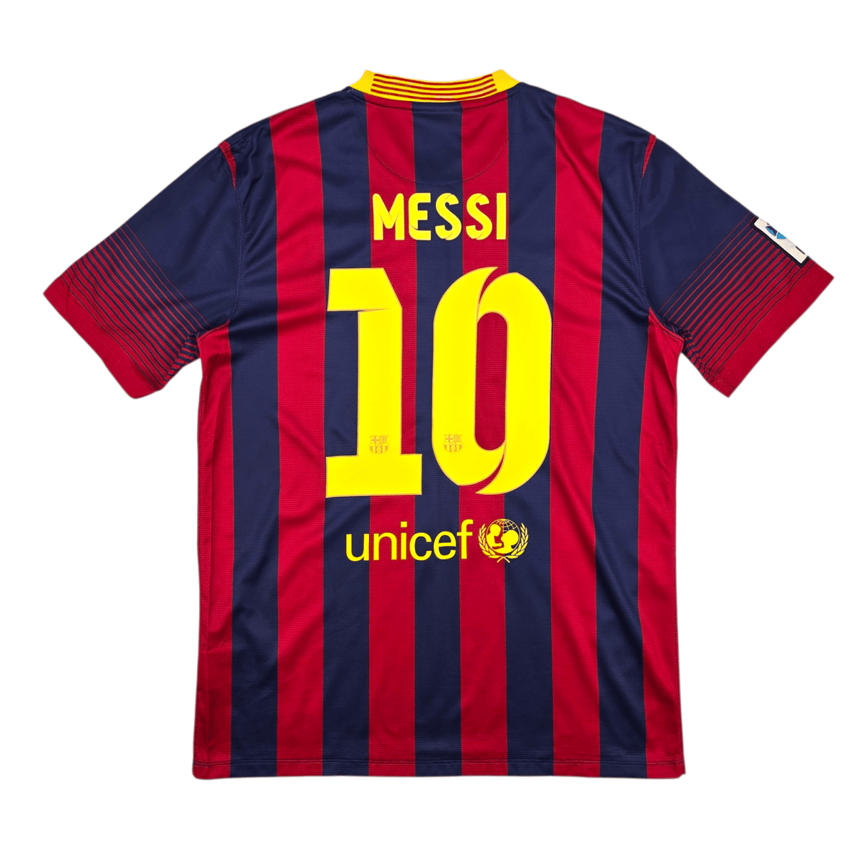 2013/14 Barcelona Home Football Shirt (M) Nike 10 Messi - Football Finery - FF302364