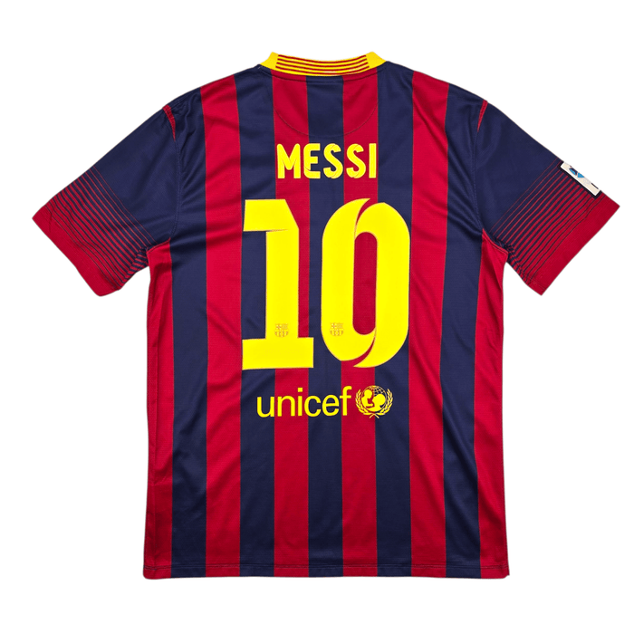2013/14 Barcelona Home Football Shirt (M) Nike 10 Messi - Football Finery - FF302364