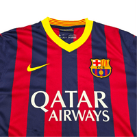 2013/14 Barcelona Home Football Shirt (M) Nike 10 Messi - Football Finery - FF302364