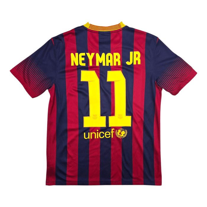 2013/14 Barcelona Home Football Shirt (M) Nike 11 Neymar Jr - Football Finery - FF303493