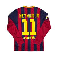 2013/14 Barcelona Home Football Shirt (S) Nike 11 Neymar JR - Football Finery - FF301657