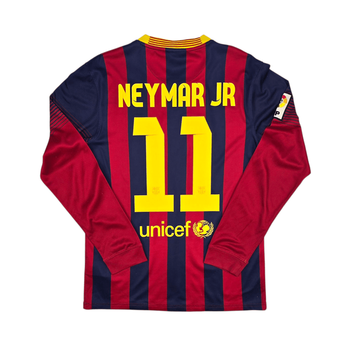 2013/14 Barcelona Home Football Shirt (S) Nike 11 Neymar JR - Football Finery - FF301657