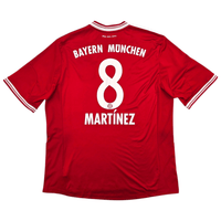 2013/14 Bayern Munich Home Football Shirt (XL) Adidas 8 Martinez - Football Finery - FF304729