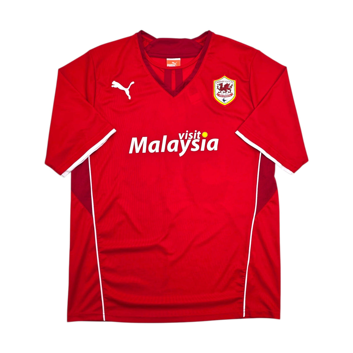2013/14 Cardiff City Home Football Shirt (L) Puma 36 Zaha - Football Finery - FF305416