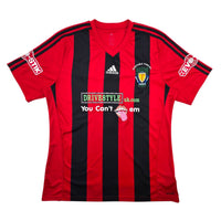 2013/14 Dunstable Town Away Football Shirt (L) Adidas 14 (Matchworn) - Football Finery - FF307149