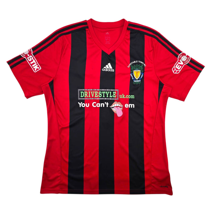 2013/14 Dunstable Town Away Football Shirt (L) Adidas 14 (Matchworn) - Football Finery - FF307149