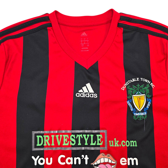2013/14 Dunstable Town Away Football Shirt (L) Adidas 14 (Matchworn) - Football Finery - FF307149