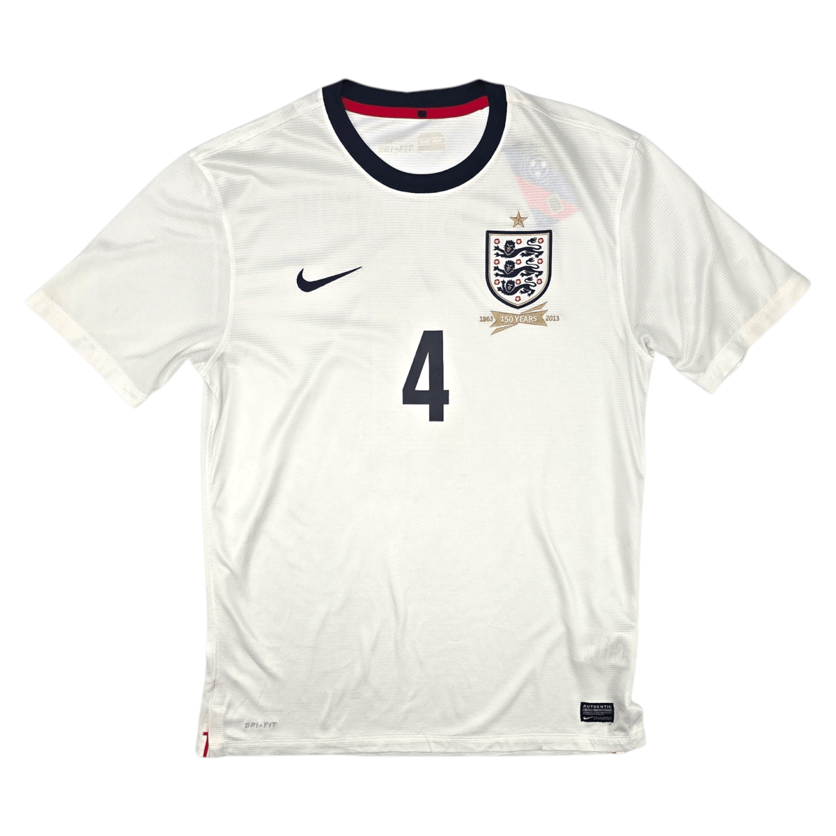 2013/14 England Home Football Shirt (M) Nike 4 Gerrard - Football Finery - FF300673