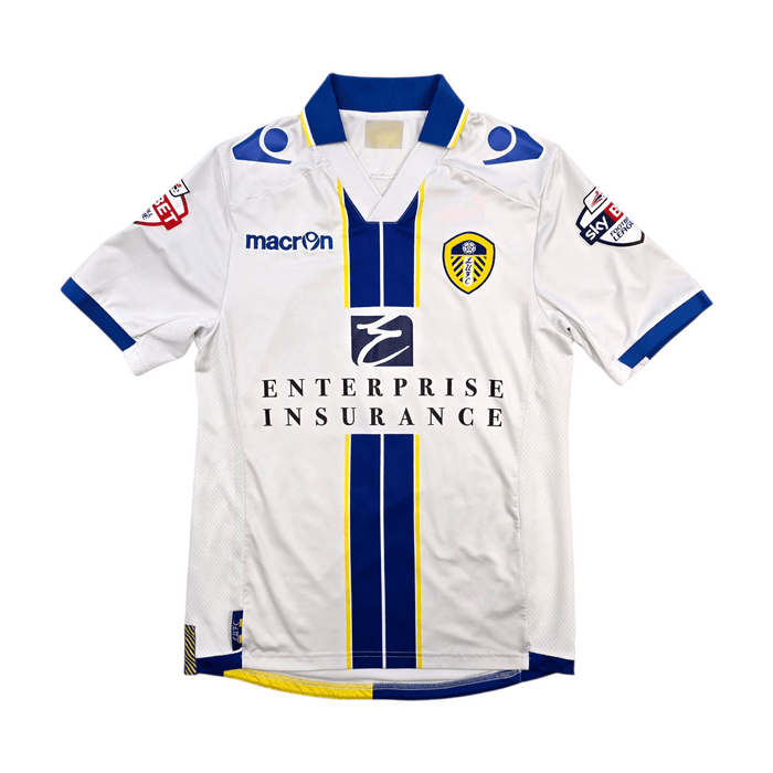 2013/14 Leeds United Home Football Shirt (S) Macron 19 Norris - Football Finery - FF304673