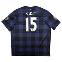 2013/14 Manchester United Away Football Shirt (2XL) Nike 15 Vidic - Football Finery - FF304307