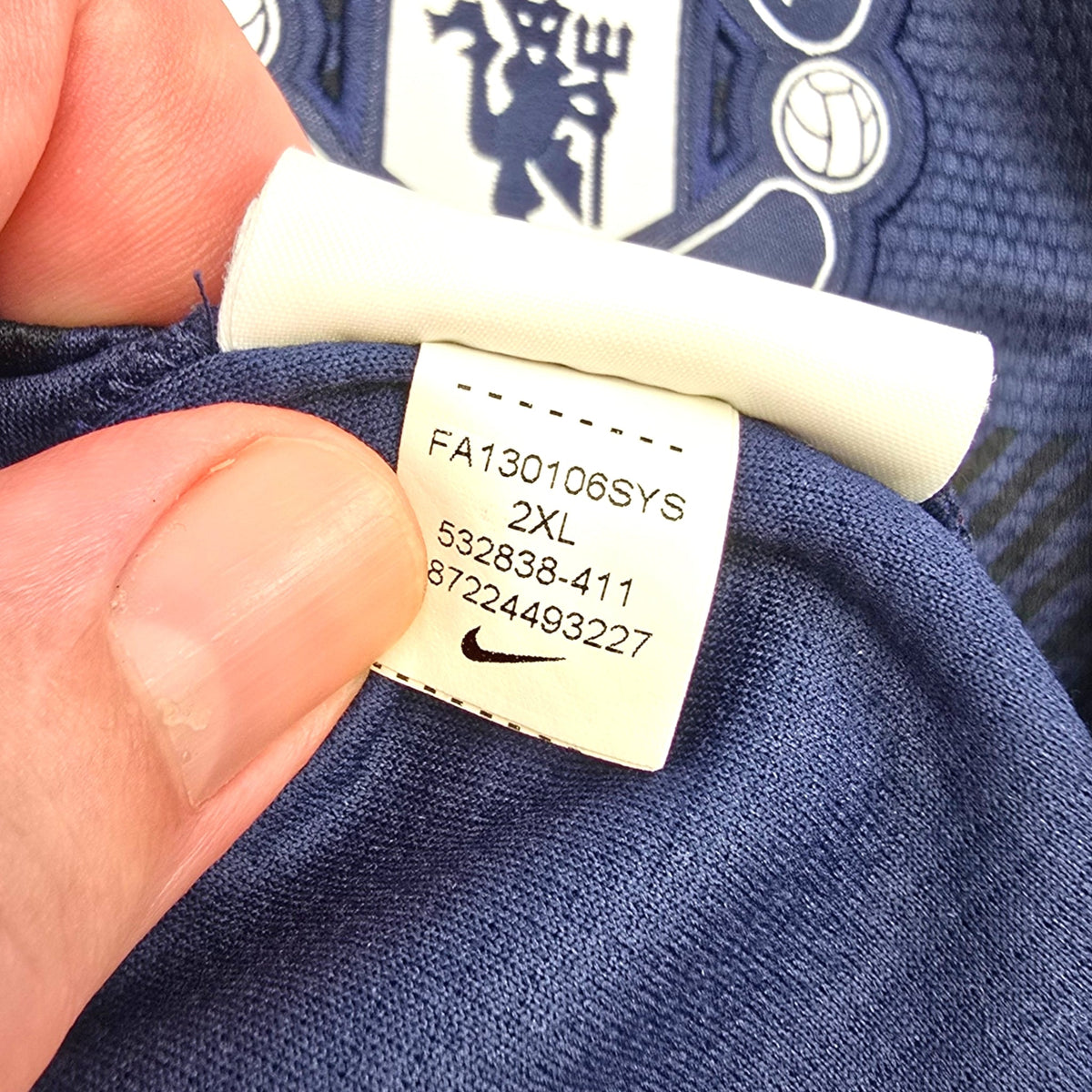 2013/14 Manchester United Away Football Shirt (2XL) Nike 15 Vidic - Football Finery - FF304307