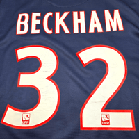2013/14 PSG Home Football Shirt (L) Nike 32 Beckham - Football Finery - FF303427