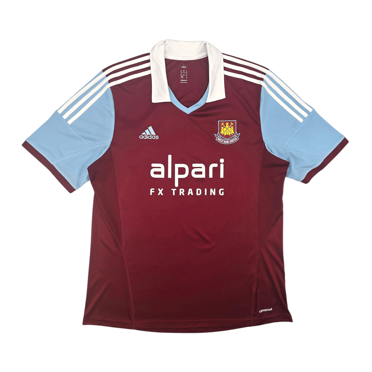 2013/14 West Ham United Home Football Shirt (XL) Adidas 4 Nolan - Football Finery - FF303048