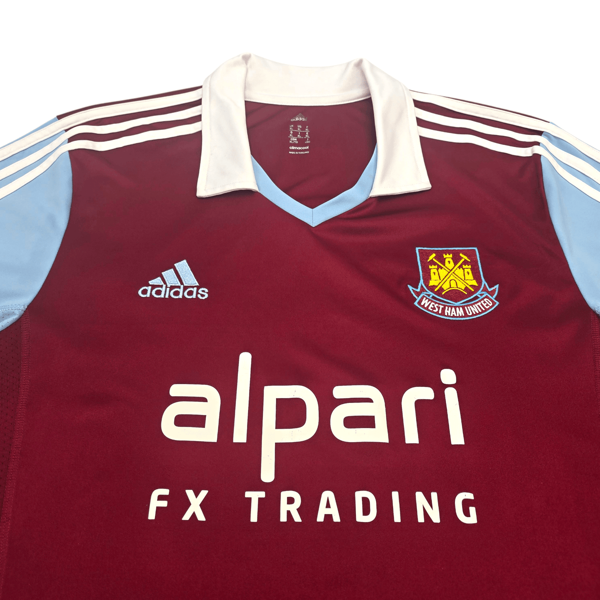 2013/14 West Ham United Home Football Shirt (XL) Adidas 4 Nolan - Football Finery - FF303048