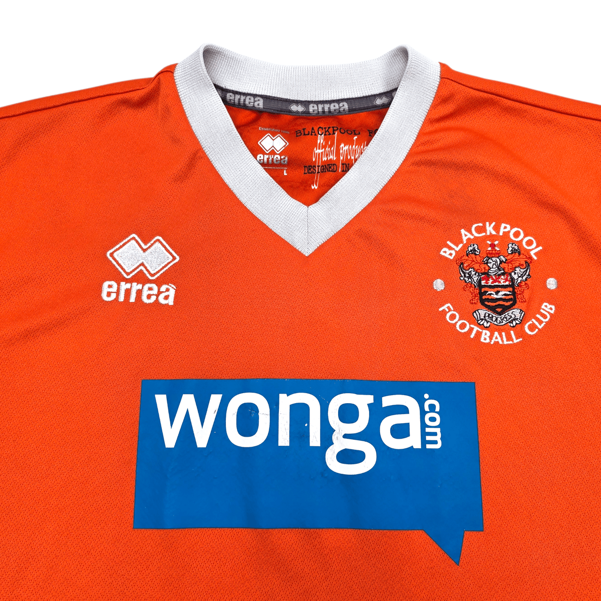 2013/15 Blackpool Home Football Shirt (L) Errea - Football Finery - FF304180