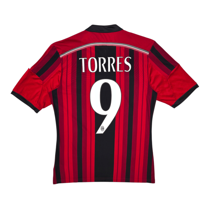 2014/15 AC Milan Home Football Shirt (S) Adidas 9 Torres - Football Finery - FF302477