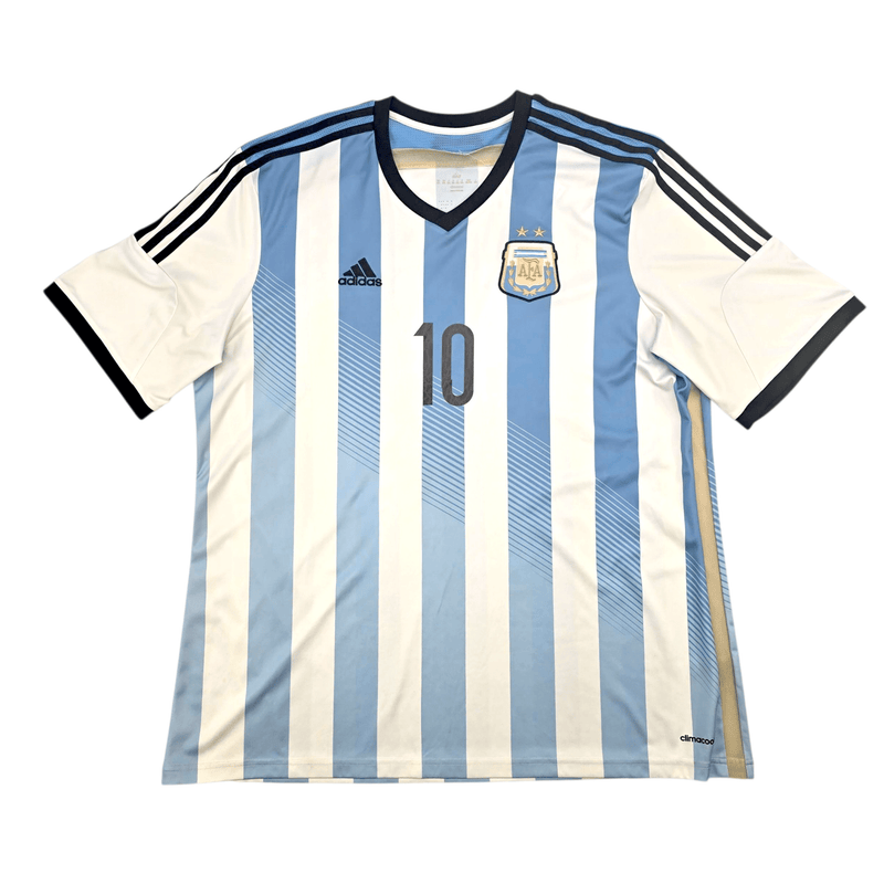 2014/15 Argentina Home Football Shirt (2XL) Adidas 10 Messi - Football Finery - FF302388