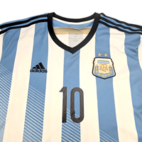 2014/15 Argentina Home Football Shirt (2XL) Adidas 10 Messi - Football Finery - FF302388