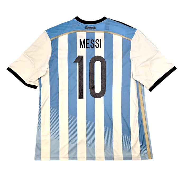 2014/15 Argentina Home Football Shirt (2XL) Adidas 10 Messi - Football Finery - FF302388