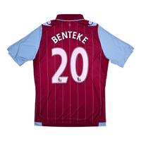 2014/15 Aston Villa Home Football Shirt (XL) Macron 20 Benteke - Football Finery - FF304636