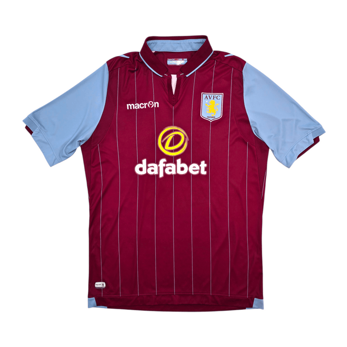 2014/15 Aston Villa Home Football Shirt (XL) Macron 20 Benteke - Football Finery - FF304636