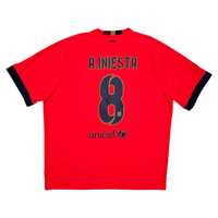 2014/15 Barcelona Away Football Shirt (2XL) Nike 8 Iniesta - Football Finery - FF302367