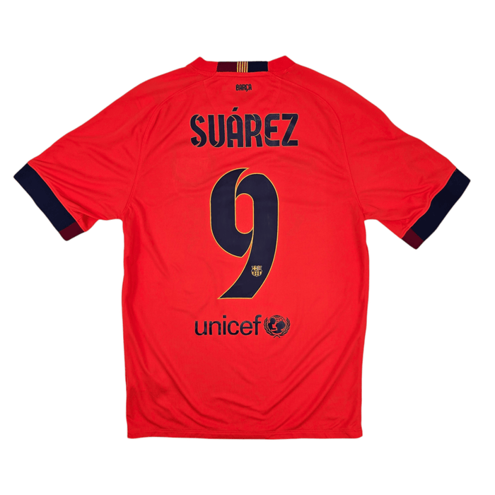 2014/15 Barcelona Away Football Shirt (M) Nike #9 Suarez - Football Finery - FF204410
