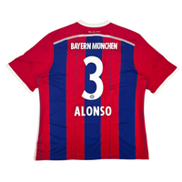 2014/15 Bayern Munich Home Football Shirt (2XL) Adidas 3 Alonso - Football Finery - FF302752