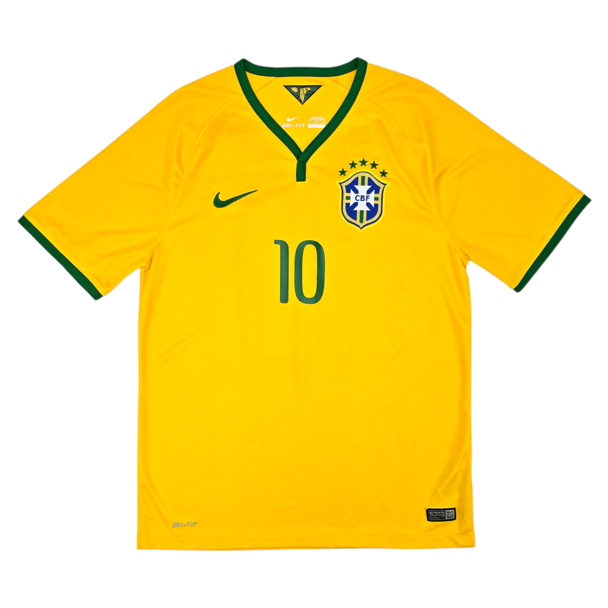 2014/15 Brazil Home Football Shirt (L) Nike 10 Neymar Jr - Football Finery - FF302373