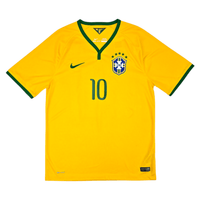 2014/15 Brazil Home Football Shirt (L) Nike 10 Neymar Jr - Football Finery - FF302373