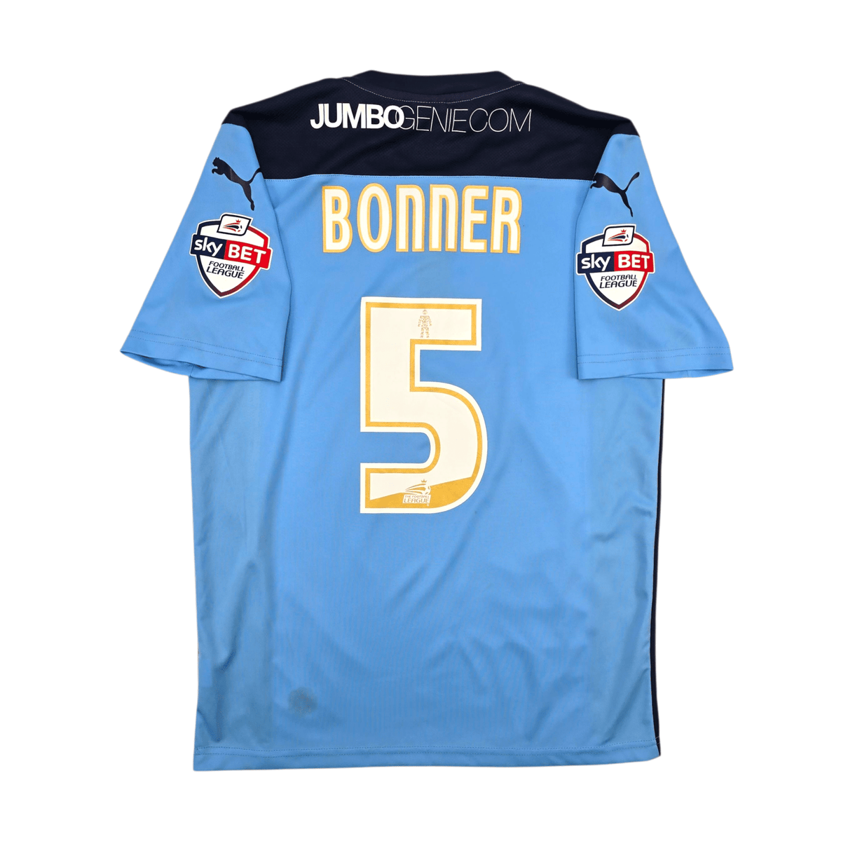 2014/15 Cambridge United Away Football Shirt (M) Puma 5 Bonner (Match Worn) - Football Finery - FF303170